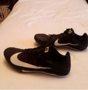 Nike Zoom Rival Black White Men's 10 Athletic Shoes Cleats Track Running EUC